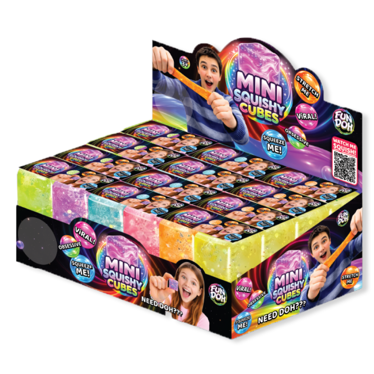 Fun Doh Mini Squishy Cube 2-Pack Set
