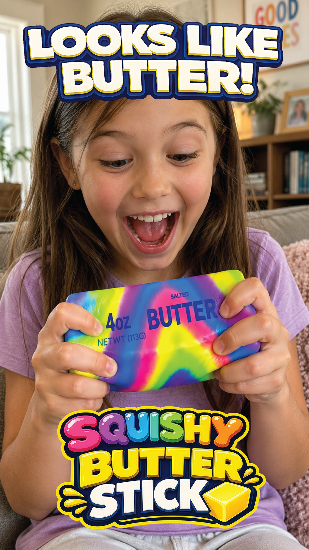 Slow Rise Rainbow Butter Squishy