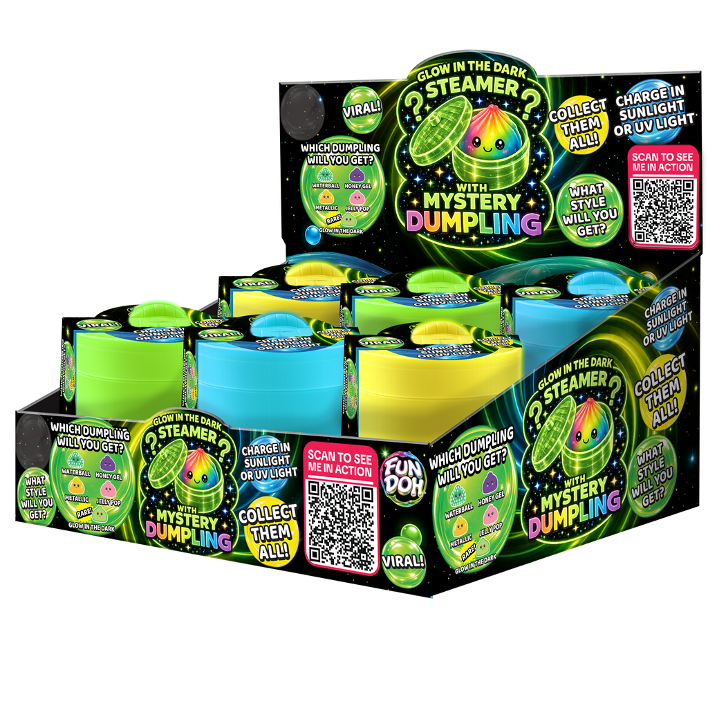 Fun Doh Glow-in-the-Dark Mystery Dumpling Steamer display